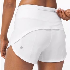White lululemon speed up short 4inch